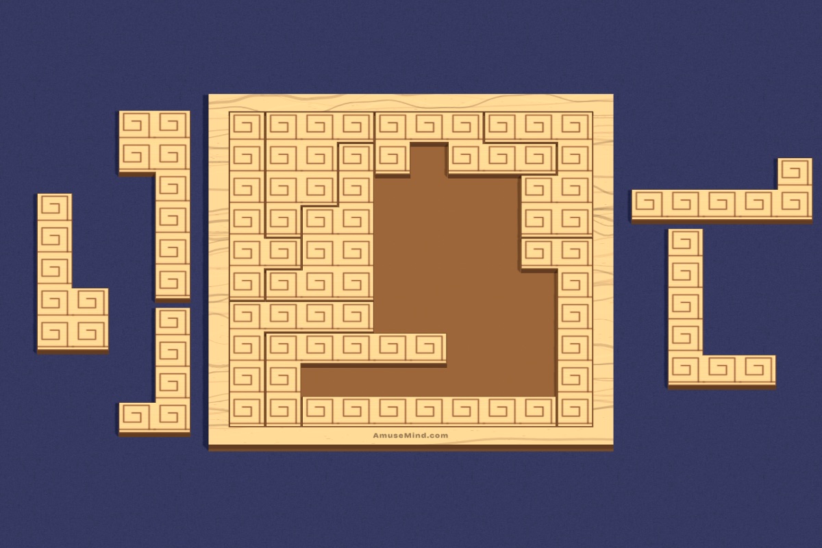 Pattern Boards: a carved wooden board with a hole and loose pieces