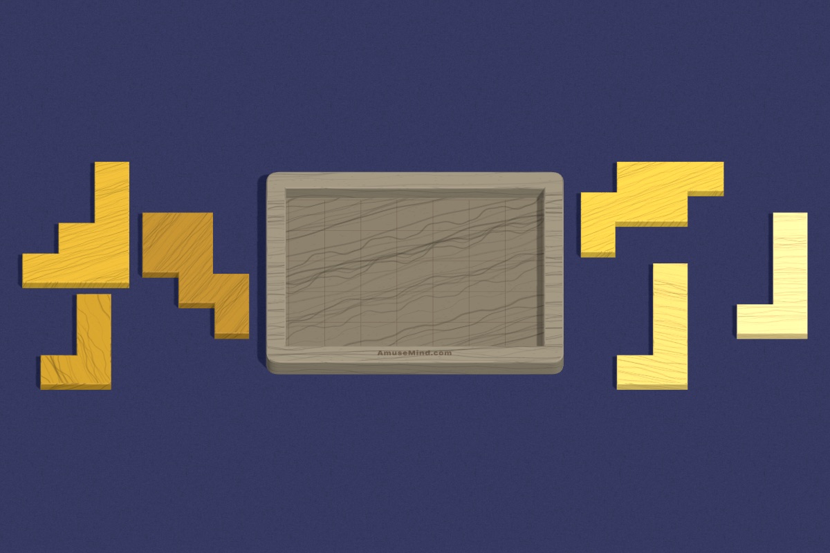 Rectangle Tray: wooden pieces beside a rectangular tray