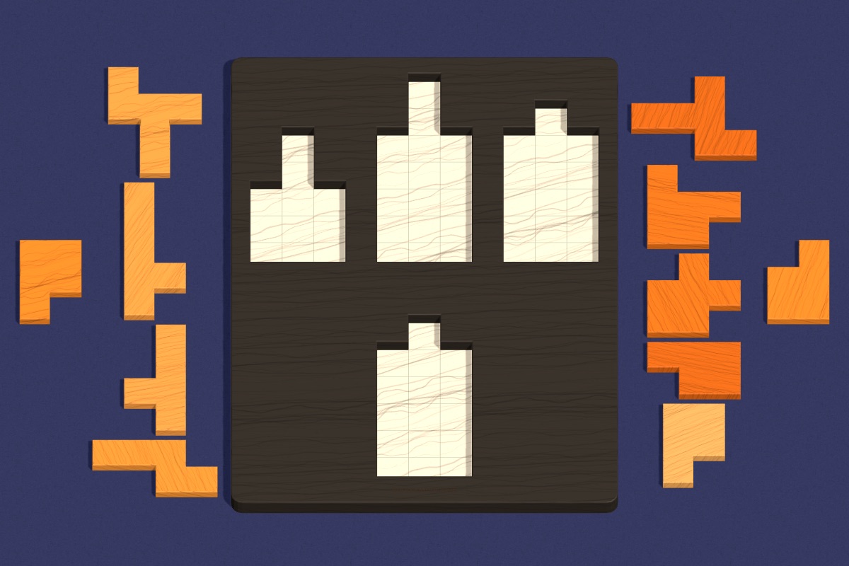 Six Bottles: six bottle-shaped holes and a pile of pieces