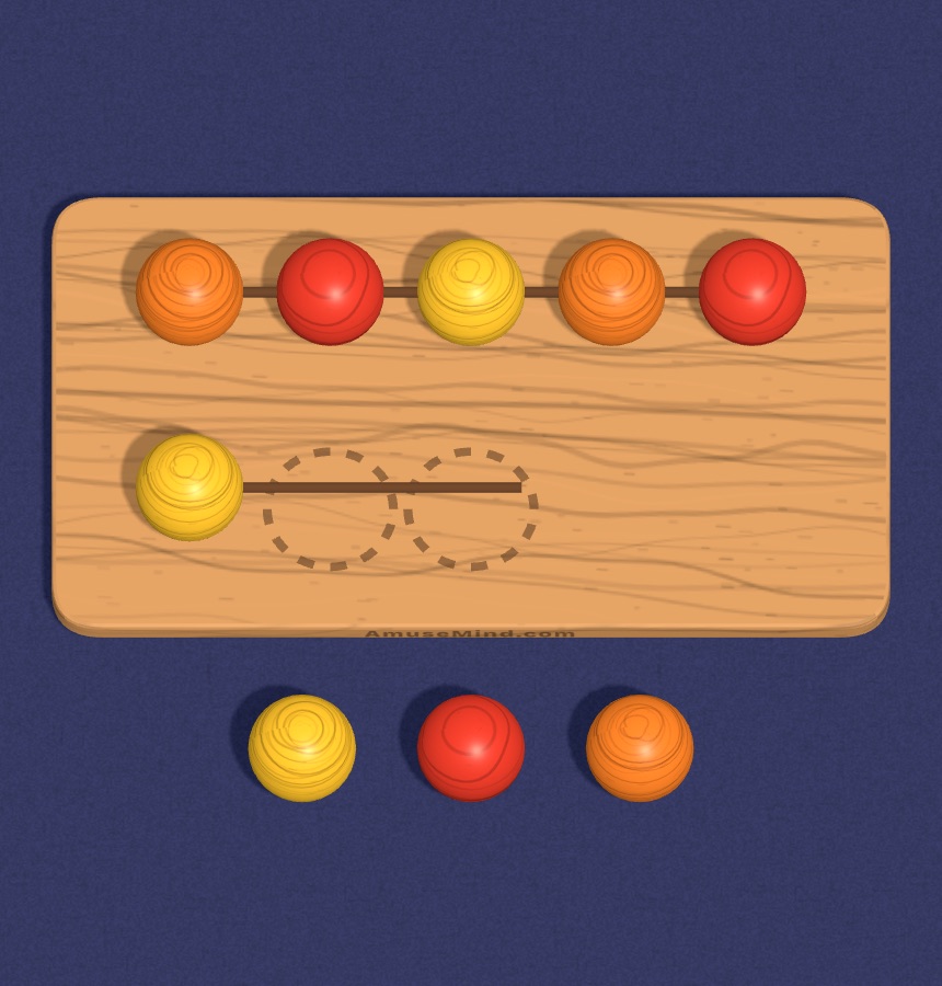 What Comes Next: wooden beads on a string with empty places at the end